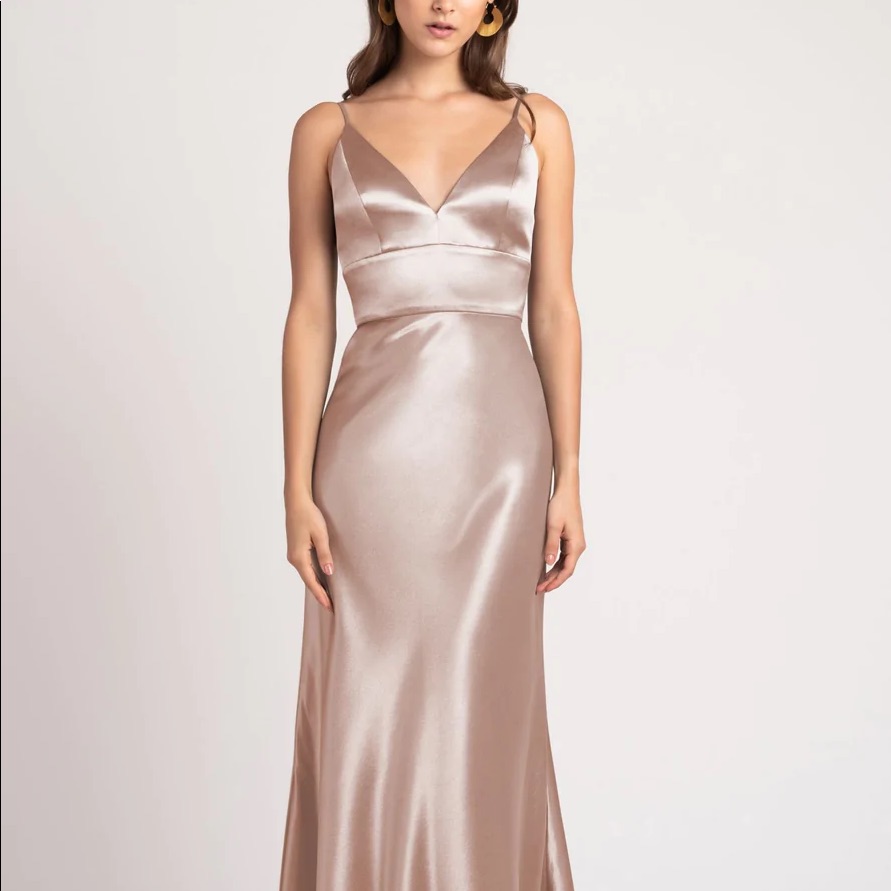 Jenny Yoo Bridesmaid Dress  Color Whipped Apricot Satin